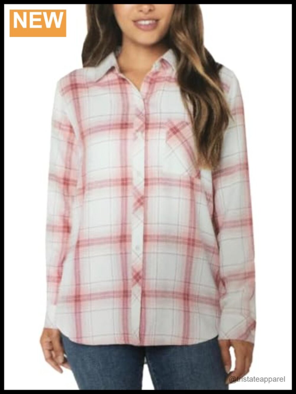 Women's Super Soft Plaid Button Up Long Sleeve Shirt Relaxed Fit